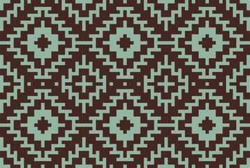 Mexican Simple Islamic Patternfolk Embroidery, Aztec Geometric Ornament Print. Design for Carpet, Wallpaper, Clothing, Wrapping, Fabric