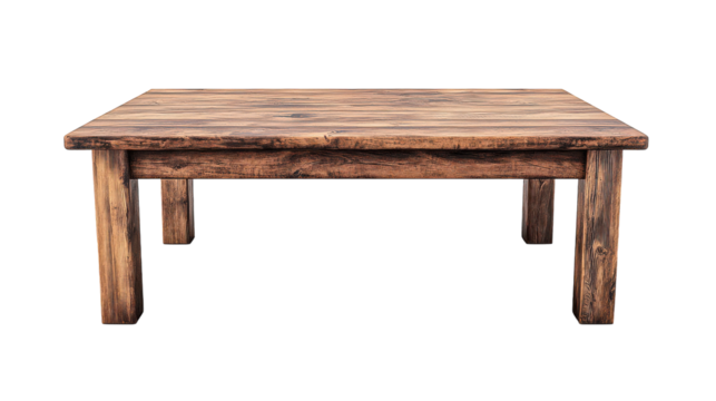 Rustic wooden table designed for intimate gatherings in a cozy cabin setting