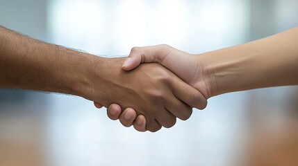 Handshake Symbolizing Agreement and Cooperation
