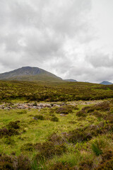 Hiking route across Carn Eighe, Glen Affric Scottish highlands