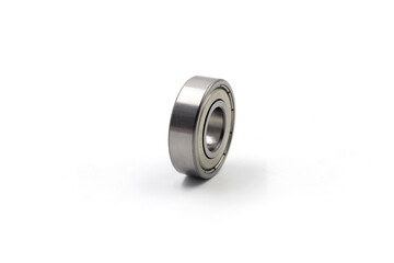 Close-up bearings spare part of mechanical on the white background.