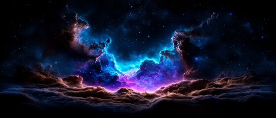 Enigmatic Cosmic Nebula with Ethereal Colors