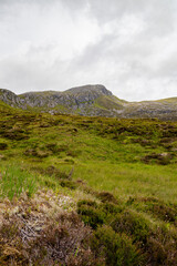 Hiking route across Carn Eighe, Glen Affric Scottish highlands