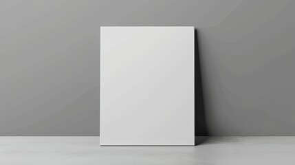 Fototapeta premium Blank white poster flyer on a grey background