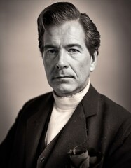 Obraz premium 1900 person portrait old photo black white