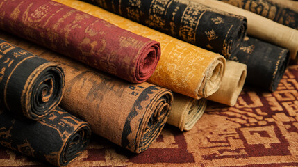 roll of fabric in amazing color for marketing