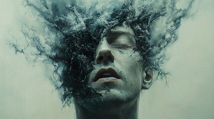 Abstract Surreal Portrait: Exploring the Depths of the Mind