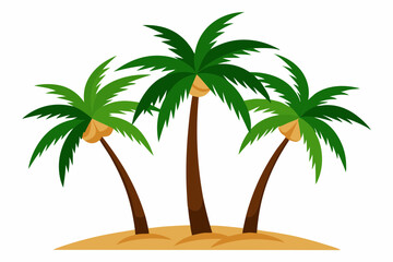 palm tree illustration logo icon vector