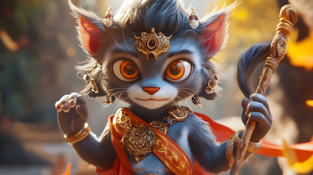 A Cartoon Character cute Rakshasa 