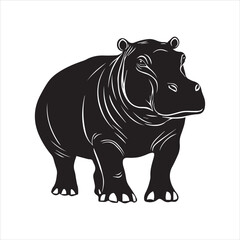 rhino illustration., cartoon, animal, vector, mammal, illustration, wild, hippo, rhino, bear, wildlife, hippopotamus, zoo, nature, animals, rhinoceros, art, big, cute, fun, drawing, elephant, safari, 