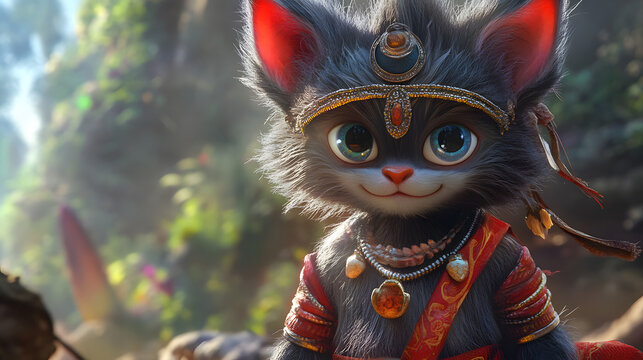 A Cartoon Character cute Rakshasa 
