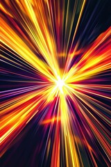 Obraz premium Abstract Dynamic Burst of Light Beams Radiating in Bright Colors for Vibrant Designs