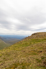 Hiking across Carn Eighe, Scottish Highlands