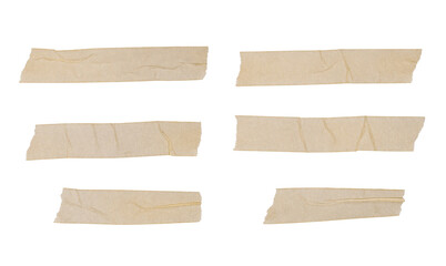 strips of ripped textured adhesive kraft paper	