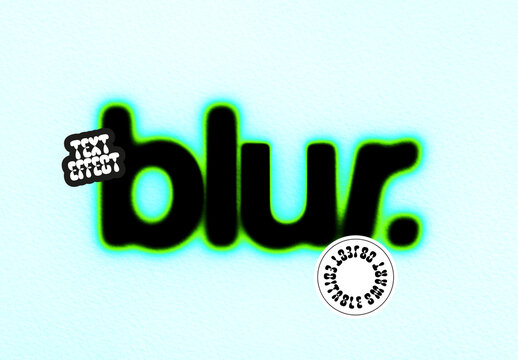 Neon Outlined Blur Text Effect