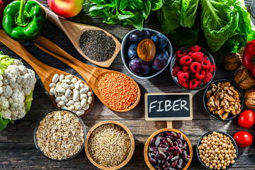 Foods products improving digestive health. Constipation relief food.
