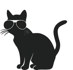 A cat is wearing sunglasses vector image
