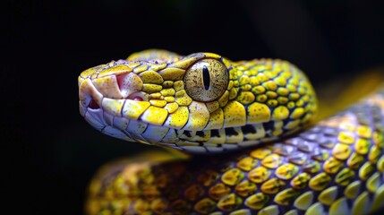 Obraz premium Vibrant Close-Up of a Colorful Snake