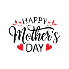 Fototapeta premium vector happy mother's day lettering