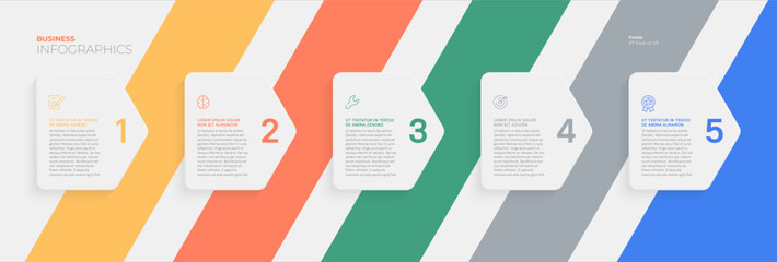 Five stages or five options. Simple vector infographic template