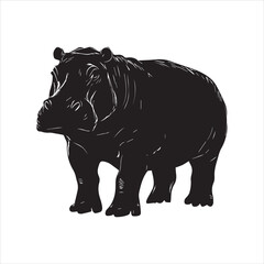 rhino illustration., cartoon, animal, vector, mammal, illustration, wild, hippo, rhino, bear, wildlife, hippopotamus, zoo, nature, animals, rhinoceros, art, big, cute, fun, drawing, elephant, safari, 