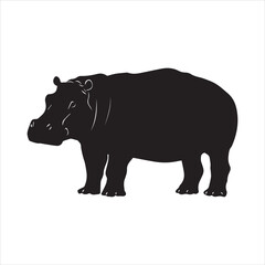 rhino illustration., cartoon, animal, vector, mammal, illustration, wild, hippo, rhino, bear, wildlife, hippopotamus, zoo, nature, animals, rhinoceros, art, big, cute, fun, drawing, elephant, safari, 