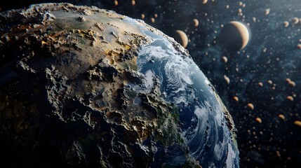 Depiction of Earth s Tectonic Plates and Geological Features