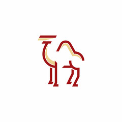 simple camel logo for emblem or icon
