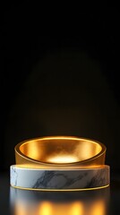 Golden Marble Pedestal