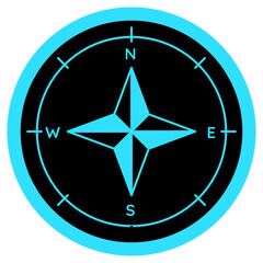 Compass for navigation symbol icon