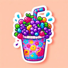 Colorful fruits Tea Bliss