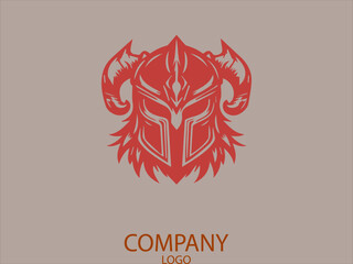 Warrior Helmet Vector Logo, High Detailed Steel Helmet Knight Helmet Design