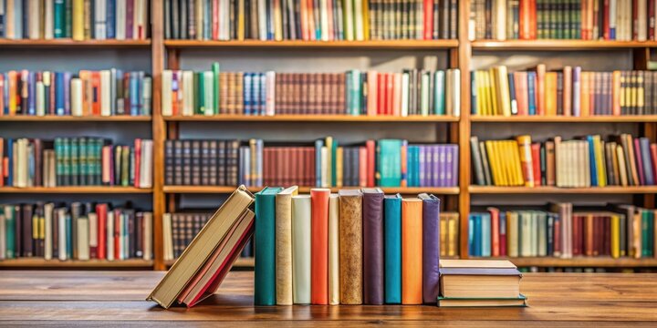 Bundle of assorted books in a library shelf, library, education, reading, knowledge, literature, stack, shelf