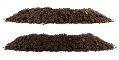 Soil Banner side view isolated on white background
