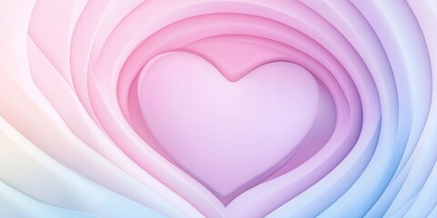 background of heart shaped tunnel in layer, pink pastel colors