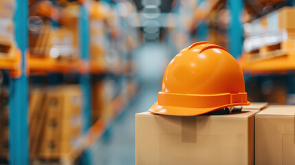 Dynamic Warehouse Automation, A double exposure of a manager with a warehouse layout, symbols of automation and workflow efficiency, cool color palette, ample space for text.