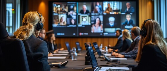 Dynamic Virtual Meeting of Business Professionals with Remote Participants Actively Engaged