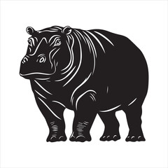 rhino illustration., cartoon, animal, vector, mammal, illustration, wild, hippo, rhino, bear, wildlife, hippopotamus, zoo, nature, animals, rhinoceros, art, big, cute, fun, drawing, elephant, safari, 