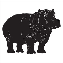 rhino illustration., cartoon, animal, vector, mammal, illustration, wild, hippo, rhino, bear, wildlife, hippopotamus, zoo, nature, animals, rhinoceros, art, big, cute, fun, drawing, elephant, safari, 