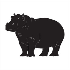 rhino illustration., cartoon, animal, vector, mammal, illustration, wild, hippo, rhino, bear, wildlife, hippopotamus, zoo, nature, animals, rhinoceros, art, big, cute, fun, drawing, elephant, safari, 