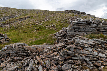 Hiking route across Carn Eighe, Glen Affric Scottish highlands