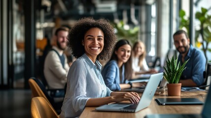 Collaborative Office Space with Diverse Team Members
