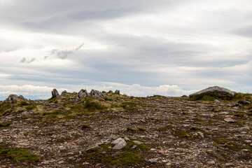 Hiking route across Carn Eighe, Glen Affric Scottish highlands
