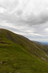 Hiking route across Carn Eighe, Glen Affric Scottish highlands