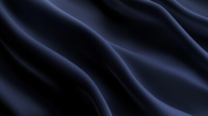 Obraz premium Black satin background, black silk background, satin texture, silk texture.
