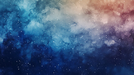 Obraz premium An abstract background featuring a watercolor night sky with stars, watercolor, night, sky