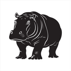 rhino illustration., cartoon, animal, vector, mammal, illustration, wild, hippo, rhino, bear, wildlife, hippopotamus, zoo, nature, animals, rhinoceros, art, big, cute, fun, drawing, elephant, safari, 