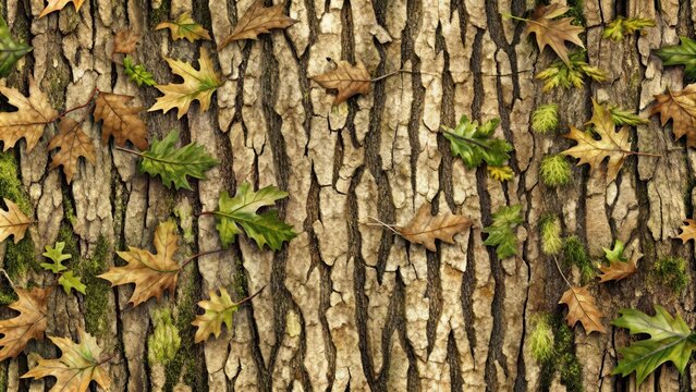 Mossy oak tree hunting camo pattern with realistic tree bark detail , camouflage, forest, hunting, outdoor, wilderness