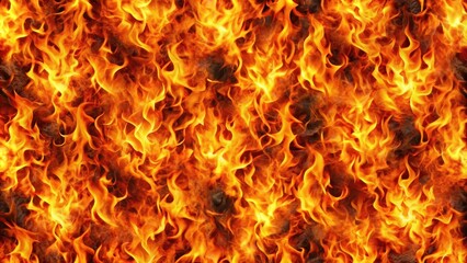 Obraz premium Seamless pattern of fiery flames texture, fire, flames, heat, hot, blaze, inferno, seamless, pattern, background, abstract, texture