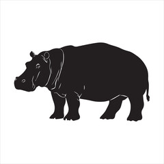 rhino on white background cartoon, animal, vector, illustration, mammal, wild, hippo, rhino, wildlife, bear, nature, zoo, hippopotamus, rhinoceros, art, fun, safari, drawing, comic, elephant, animals,